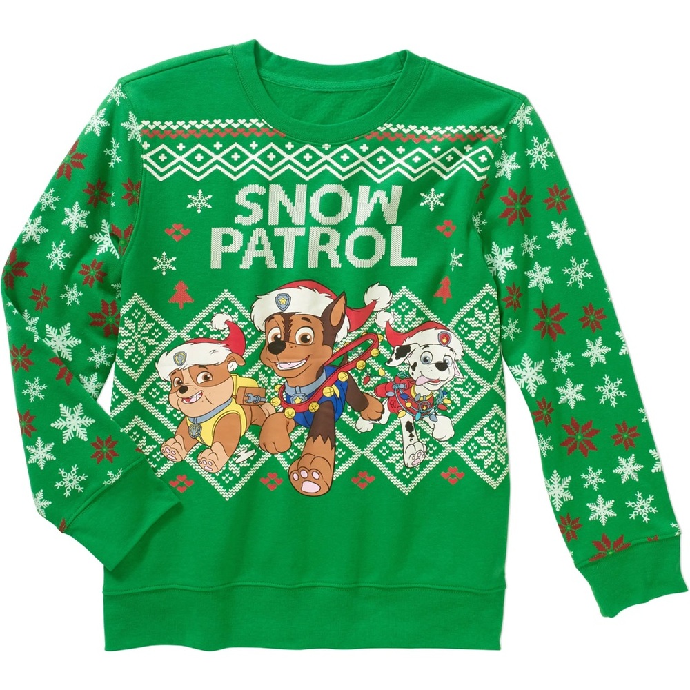 Paw Patrol Snow Patrol Holiday Sweater Large (10-12)